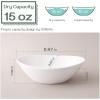 imageDOWAN White Cereal bowls 16 Ounces Ceramic Dessert Bowls Set of 6 Oval Ice Cream Bowls for Cereal Snack Dessert Pasta and Side Dish Microwave ampamp Dishwasher Safe Good Size for Garden Tea Parties7 inches