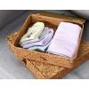 imageSeagrass Storage Basket Box with Lid Rectangular Woven Shelf Baskets Bins for Organize Snack Toys Set of 2 Natural DecorativeLargeSmallNatural