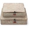 imageSeagrass Storage Basket Box with Lid Rectangular Woven Shelf Baskets Bins for Organize Snack Toys Set of 2 Natural DecorativeLargeSmallWhitewash