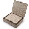 imageSeagrass Storage Basket Box with Lid Rectangular Woven Shelf Baskets Bins for Organize Snack Toys Set of 2 Natural DecorativeLargeSmallWhitewash