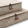 imageSeagrass Storage Basket Box with Lid Rectangular Woven Shelf Baskets Bins for Organize Snack Toys Set of 2 Natural DecorativeLargeSmallWhitewash