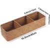 imageSeagrass Tank Basket for Toilet Paper 3 Sections Woven Storage Basket with Large Compartment Whitewash 165inch x 55inch x 35inchNatural