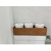 imageSeagrass Tank Basket for Toilet Paper 3 Sections Woven Storage Basket with Large Compartment Whitewash 165inch x 55inch x 35inchNatural