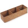 imageSeagrass Tank Basket for Toilet Paper 3 Sections Woven Storage Basket with Large Compartment Whitewash 165inch x 55inch x 35inchNatural