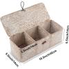 imageSeagrass Tank Basket with Lid Woven Toilet Roll Storage Basket with Sections Rectangular for Organize Snack Toys Tampon Large Compartment 165inch L x 55inch W x 55inch H NaturalWhitewash