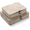imageSeagrass Storage Basket Box with Lid Rectangular Woven Shelf Baskets Bins for Organize Snack Toys Set of 2 Natural DecorativeLargeSmallWhitewash