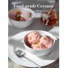 imageDOWAN 22 OZ White Ceramic Bowls Set of 4  Perfect for Soup Bowls for Kitchen Cereal Bowl Ramen Bowl Microwave Safe for Oatmeal FruitSalad and Rice Bowl  Dishwasher ampamp Microwave SafeWhite