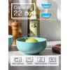 imageDOWAN 22 OZ White Ceramic Bowls Set of 4  Perfect for Soup Bowls for Kitchen Cereal Bowl Ramen Bowl Microwave Safe for Oatmeal FruitSalad and Rice Bowl  Dishwasher ampamp Microwave SafeTurquoise