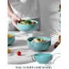 imageDOWAN 22 OZ White Ceramic Bowls Set of 4  Perfect for Soup Bowls for Kitchen Cereal Bowl Ramen Bowl Microwave Safe for Oatmeal FruitSalad and Rice Bowl  Dishwasher ampamp Microwave SafeTurquoise