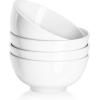 imageDOWAN 22 OZ White Ceramic Bowls Set of 4  Perfect for Soup Bowls for Kitchen Cereal Bowl Ramen Bowl Microwave Safe for Oatmeal FruitSalad and Rice Bowl  Dishwasher ampamp Microwave SafeWhite