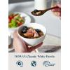 imageDOWAN 22 OZ White Ceramic Bowls Set of 4  Perfect for Soup Bowls for Kitchen Cereal Bowl Ramen Bowl Microwave Safe for Oatmeal FruitSalad and Rice Bowl  Dishwasher ampamp Microwave SafeWhite