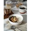 imageDOWAN 22 OZ White Ceramic Bowls Set of 4  Perfect for Soup Bowls for Kitchen Cereal Bowl Ramen Bowl Microwave Safe for Oatmeal FruitSalad and Rice Bowl  Dishwasher ampamp Microwave SafeWhite