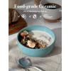 imageDOWAN 22 OZ White Ceramic Bowls Set of 4  Perfect for Soup Bowls for Kitchen Cereal Bowl Ramen Bowl Microwave Safe for Oatmeal FruitSalad and Rice Bowl  Dishwasher ampamp Microwave SafeTurquoise