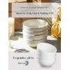 imageDOWAN 22 OZ White Ceramic Bowls Set of 4  Perfect for Soup Bowls for Kitchen Cereal Bowl Ramen Bowl Microwave Safe for Oatmeal FruitSalad and Rice Bowl  Dishwasher ampamp Microwave SafeWhite