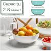 imageDOWAN Serving Bowls 95quot Large Salad Bowls for Entertaining Side Dishes Pho Pasta Centerpiece Bowls for Dinner Parties Kitchen Decor Microwave ampamp Dishwasher Safe White95 inches