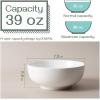 imageDOWAN Serving Bowls 95quot Large Salad Bowls for Entertaining Side Dishes Pho Pasta Centerpiece Bowls for Dinner Parties Kitchen Decor Microwave ampamp Dishwasher Safe White7 inches