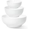imageDOWAN Ceramic Bowl Set with Lids Serving Bowls with Lids Food Storage Container Porcelain Prep Bowl Small Mixing Bowls for Kitchen Microwave ampamp Dishwasher Safe 64422212 Ounces Set of 4Solid without Lip