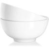 imageDOWAN Serving Bowls 95quot Large Salad Bowls for Entertaining Side Dishes Pho Pasta Centerpiece Bowls for Dinner Parties Kitchen Decor Microwave ampamp Dishwasher Safe White7 inches