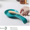 imageDOWAN Ceramic Spoon Rest for Kitchen 2 Pieces of Porcelain Stovetop Spoon Holder for Countertop Turquoise Owl Ladle Rest 95 Inches Dishwasher Safe Farmhouse Kitchen Decor and Accessories
