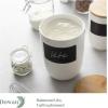 imageDOWAN Coffee Canister for Ground Coffee 60 OZ 1800 ML Kitchen Canisters with Airtight Lid ampamp Chalkboard Farmhouse White Ceramic Canisters Food Storage Containers for Coffee Sugar Tea Salt