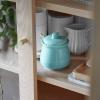 imageDOWAN Sugar Bowl with Lid and Spoon12OZ Ceramic Sugar Holder for Coffee Bar Countertop Sugar and Creamer Bowl Kitchen Accessories and Decor TealTeal