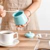 imageDOWAN Sugar Bowl with Lid and Spoon12OZ Ceramic Sugar Holder for Coffee Bar Countertop Sugar and Creamer Bowl Kitchen Accessories and Decor TealTeal