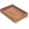 image:imageRattan Letter Tray for A4 File Woven Desk Tray Organizer for Paper Folder Mail Document Magazine Storage Basket for Office