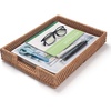 image:imageRattan Letter Tray for A4 File Woven Desk Tray Organizer for Paper Folder Mail Document Magazine Storage Basket for Office